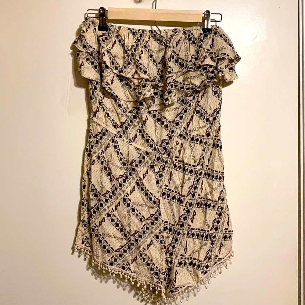 Strapless romper